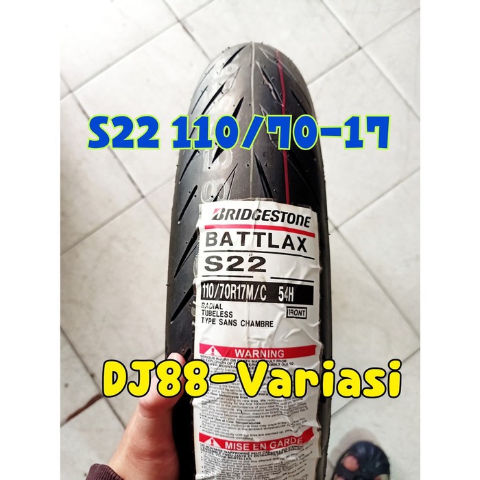 Ban battlax s22 uk 110/70 ring 17 Bridgestone tubless depan front