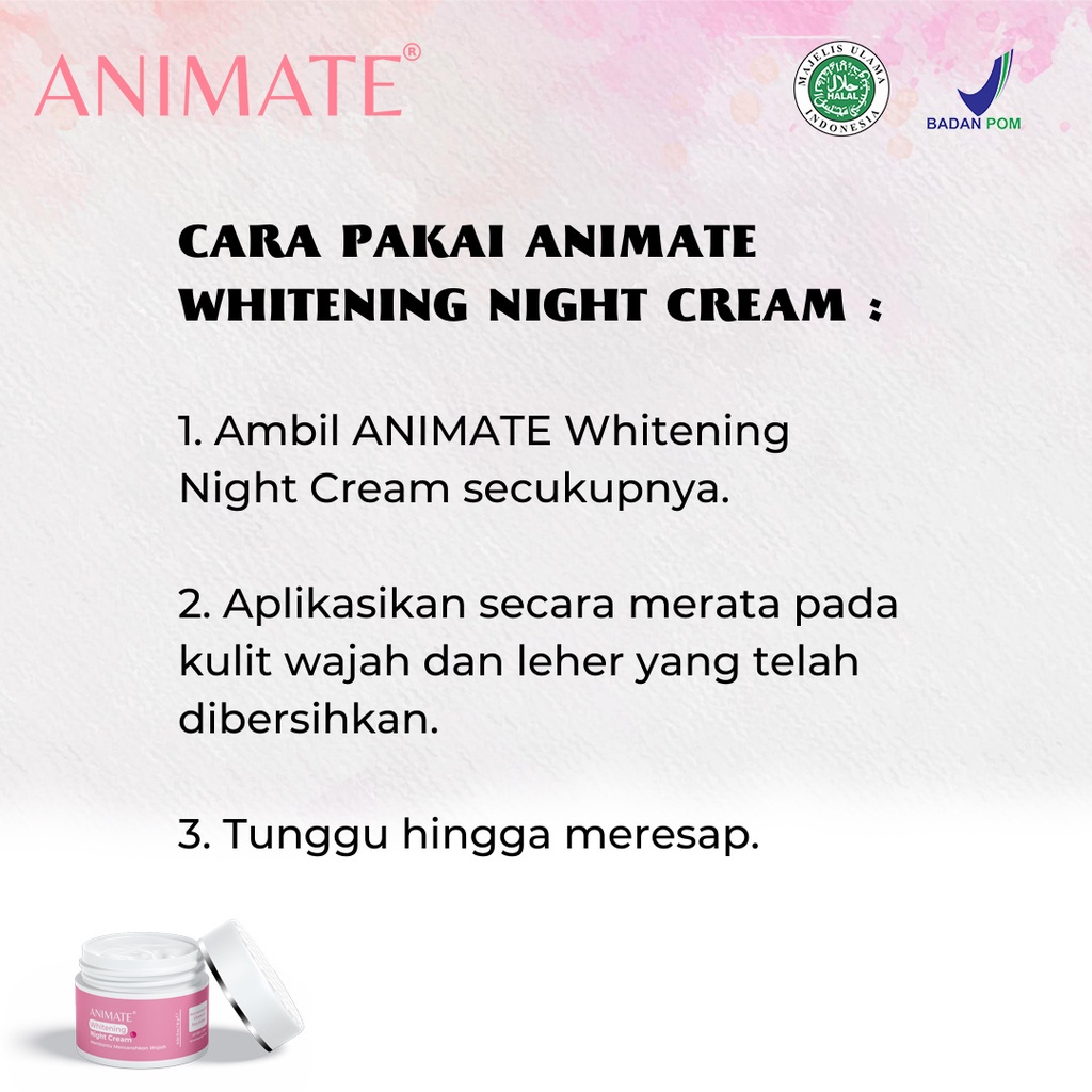 ANIMATE Whitening Day &amp; Night Cream 10gr