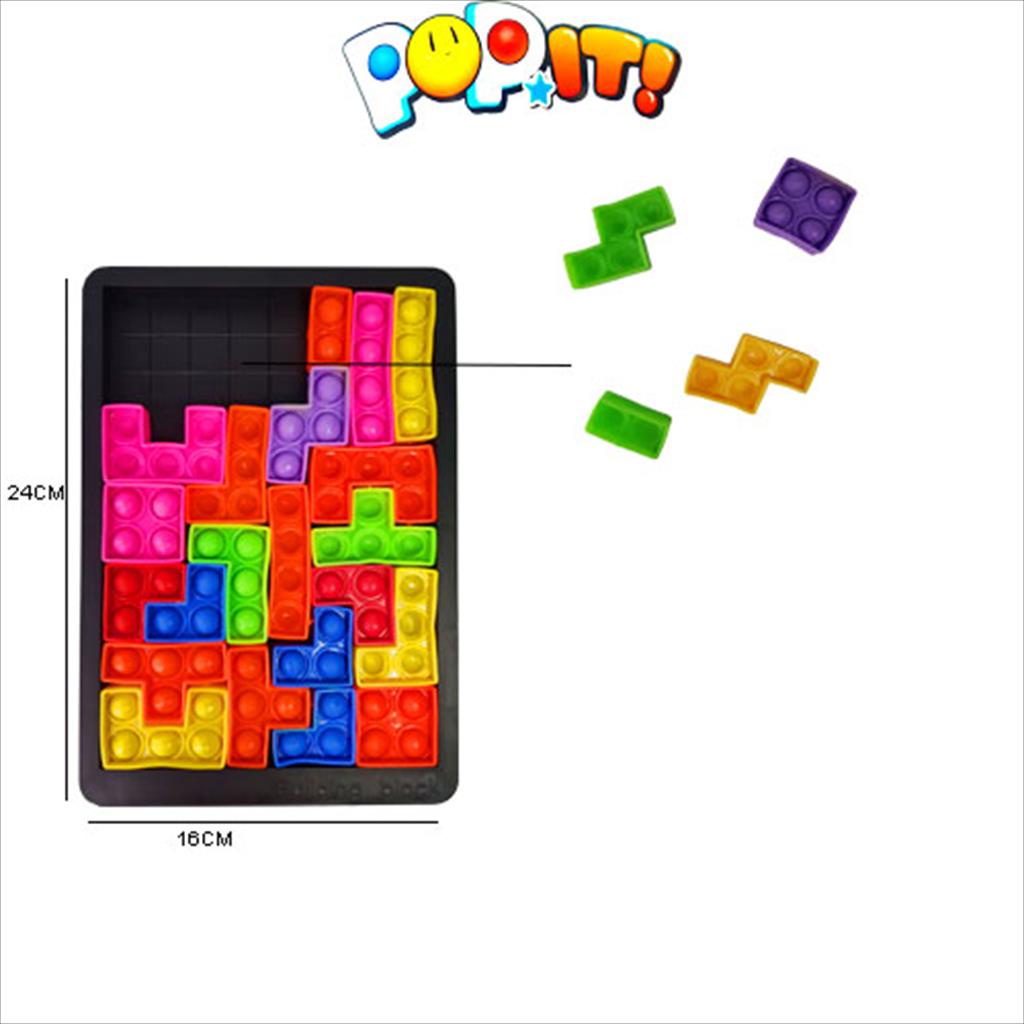 (BISA COD) Mainan Anak puzzle Pop It Tetris/  Mainan pusel Building Block Pop it MU10 JS / MAINAN ANAK POP IT TETRIS / MAINAN BUILDING BLOCK POP IT DADU POPIT TEST IQ ASAH OTAK KECERDASAN ANAK