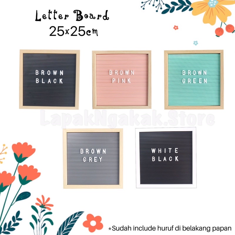 

Letter Board Papan Nama Bayi Felt Letter board Uk25x25