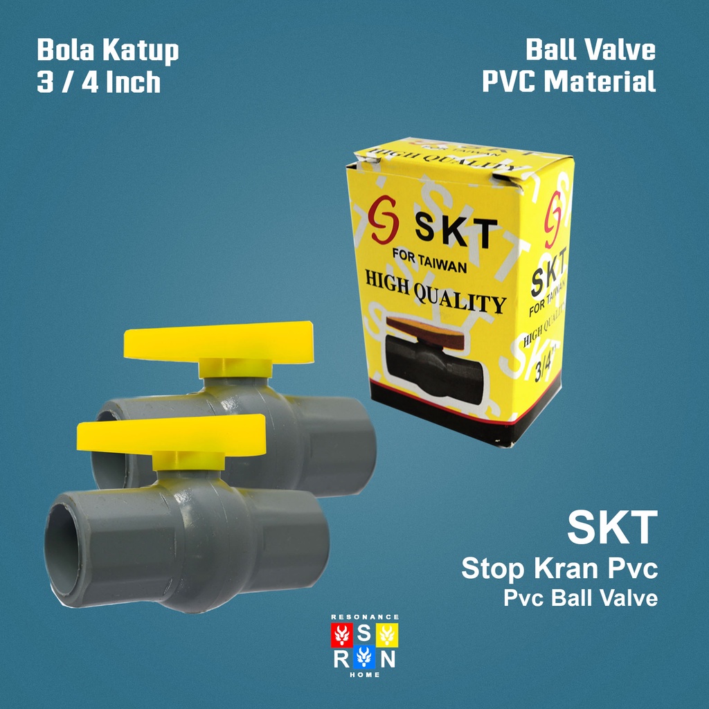 Stop Kran PVC 3/4 Inch / Bola Katup Resonance Home