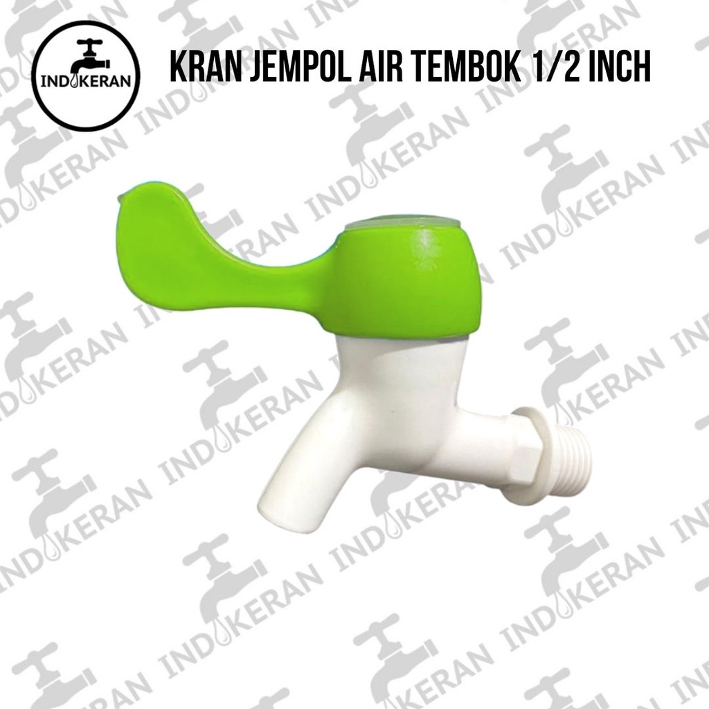 INDOKERAN - Kran Jempol Air Tembok Warna Warni Engkol - 1/2 Inch