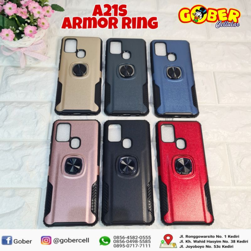 Silikon Case Samsung A21s hardcase Ring kondom hp