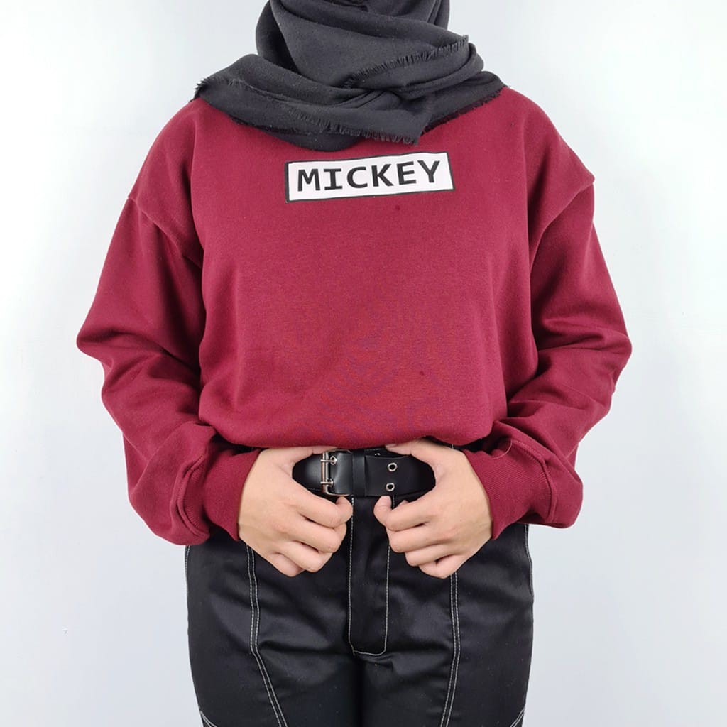 SWEATER WANITA MICKEY // ATASAN WANITA LUCU FLEECE PREMIUM TEBAL TERBARU,