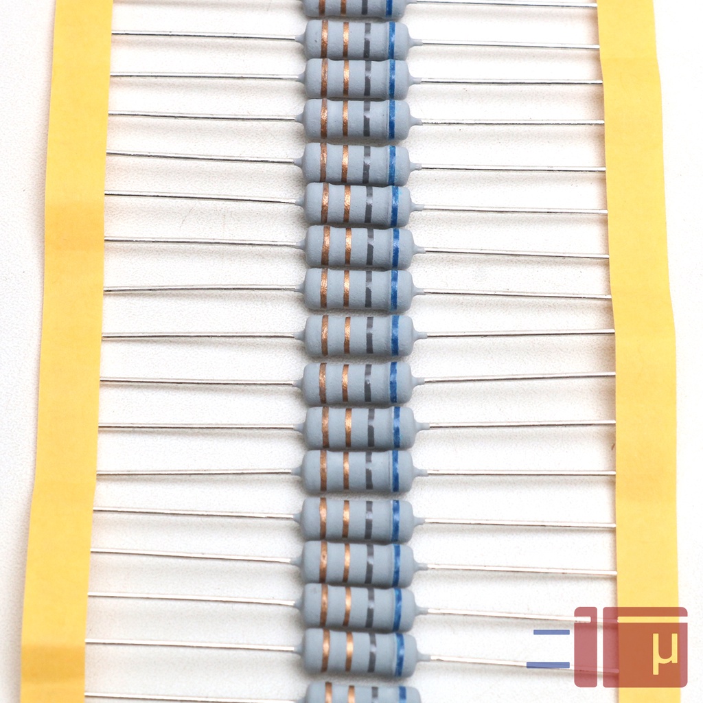 x10 Resistor 6R8 6.8 Ohm 1W Metal Oxide 5% Taiwan Kaki Tembaga