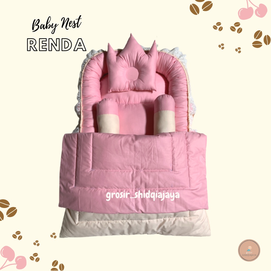 KASUR BAYI RENDA MURAH/KASUR BAYIRENDA SET BADCOVER/KASUR BAYI PAKET LENGKAP MURAH/BABY NEST MURAH TERBAIK TERLARIS/TEMPAT BAYI/KADO LAHIRAN LUCU/ READY STOK KASUR RENDA BAYI