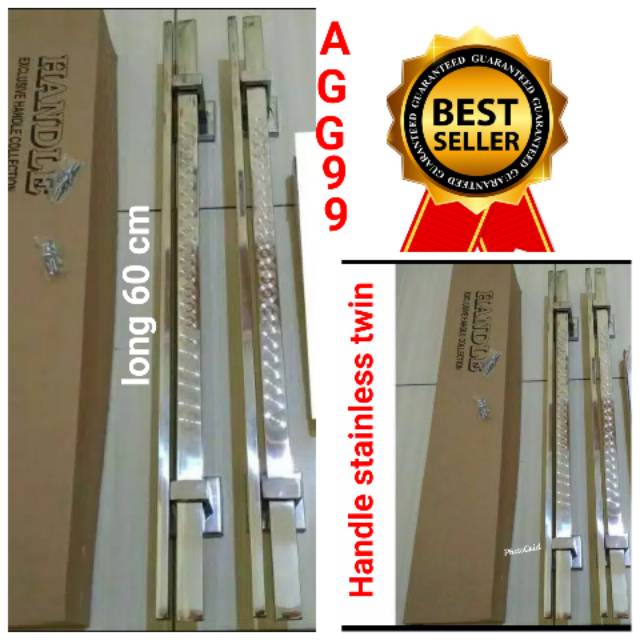 Pull Handle stainless twin 60 cm Handle gagang pintu stainless long 60 cm