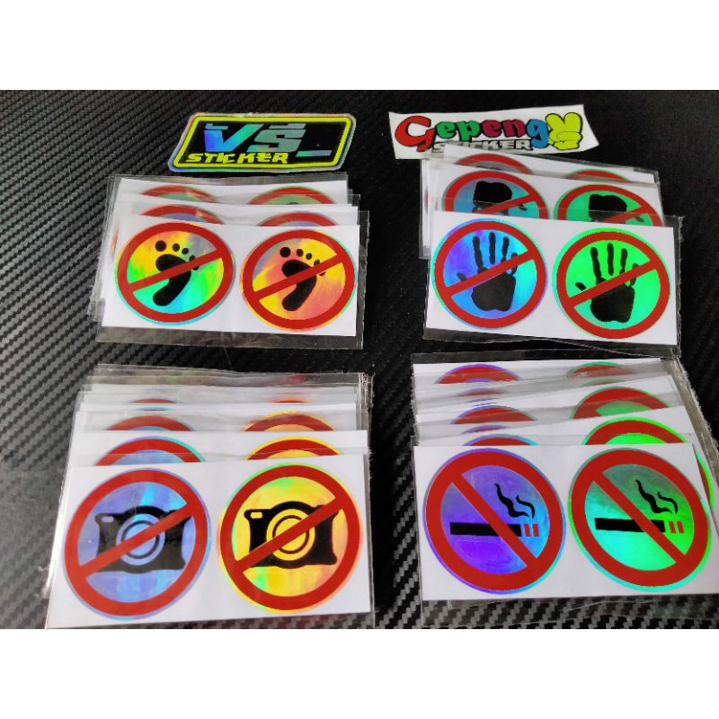 

sticker Dilarang merokok Dilarang tangan dilarang kaki dilarang foto isi 2 isi 4 termurah