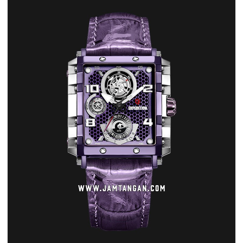 Expedition E 6757 BF LTLPU Ladies Purple Dial Purple Leather Strap