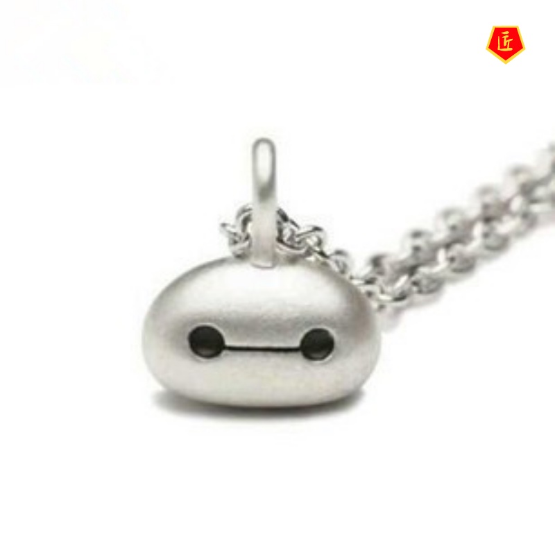 [Ready Stock]Cartoon Baymax Necklace Pendant Cute Fashion Couple Gift