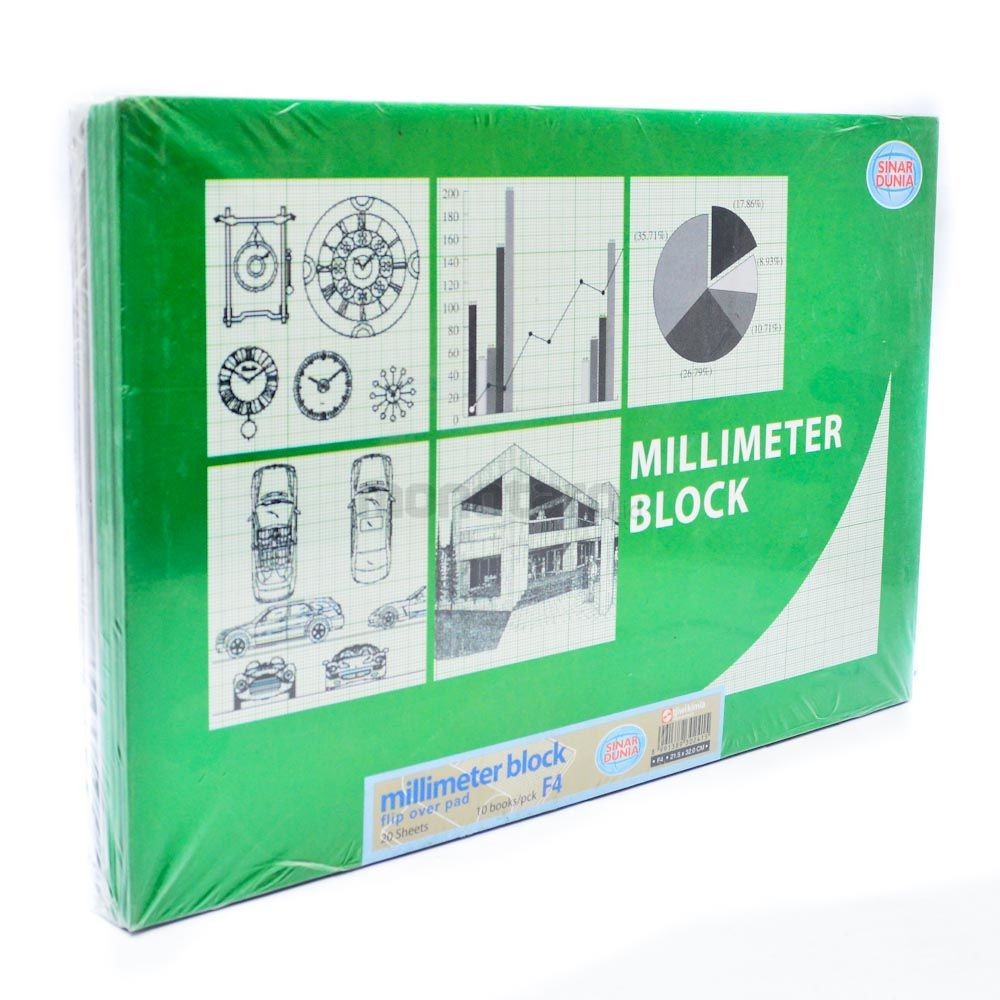

10 pcs / Buku Milimeter A3 Sinar Dunia