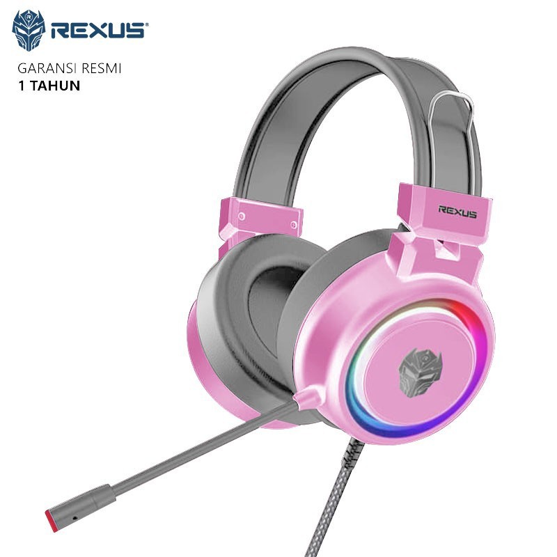 Rexus Headset Gaming Vonix F30 - Merah Muda