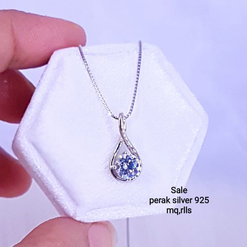 Kalung perak silver 925,tidak luntur,mewah,cocok buat yg alergi xuping,aman dipake mandi,cocok kado