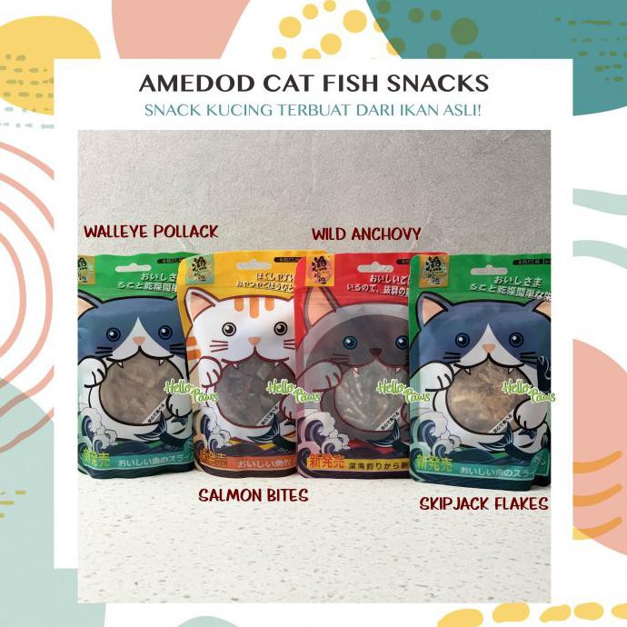 Amedod Cat Fish Snack - Makanan Cemilan Snack Kucing dari Ikan Asli - Walleye Pollack