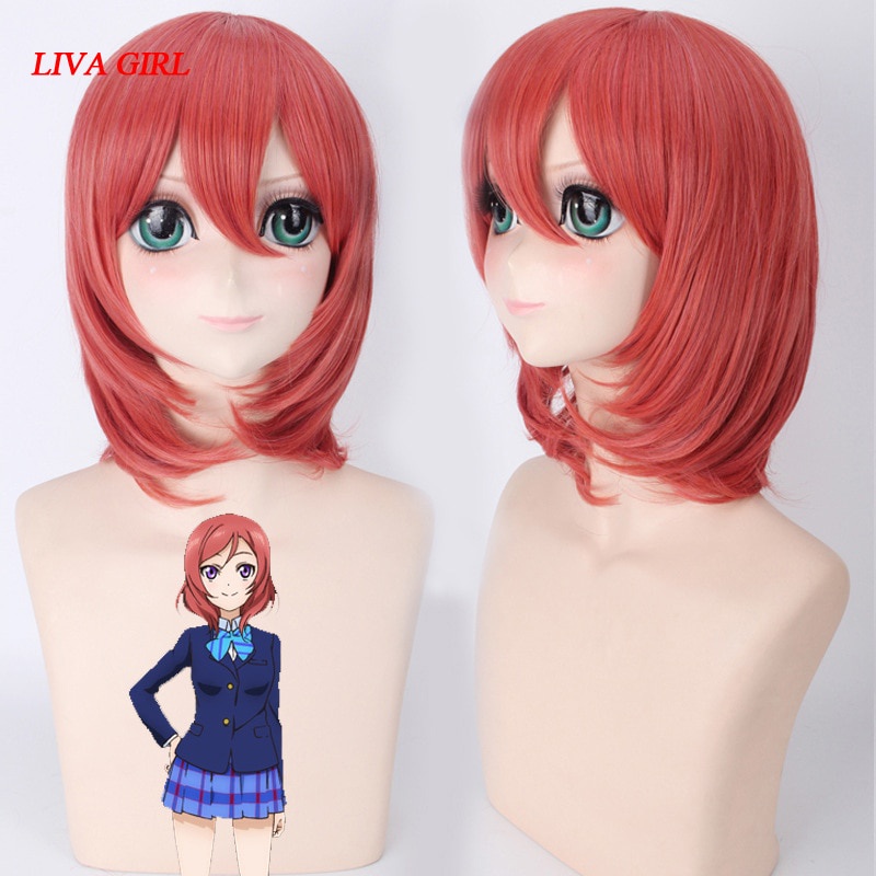 PREORDER High Quality Anime LoveLive Love Live Nishikino Maki Synthetic Hair Wig Short Red Anime Cos