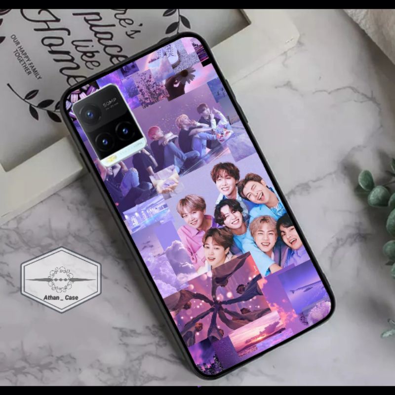 Athan Case Custom Vivo Y21 / Y21s / Y33s Fashion Aesthetic K-Pop Idols Purple BTS Unik Keren series