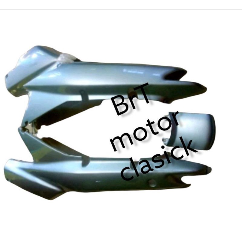 cover body body bodi belakang kanan kiri + box aki supra x lama/ supra fit warna silver