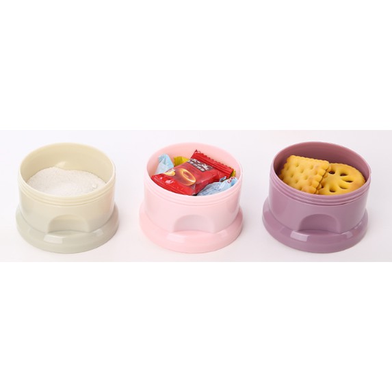 [1KG 10PCS] Babyland Tempat Susu Bubuk Travel Dispenser Container Susu Bubuk Bayi Sekat 3