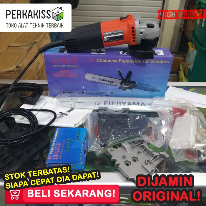Paket Mesin Gerinda Maktec Mt90 Adaptor Sambungan Jadi Mini Chainsaw K78
