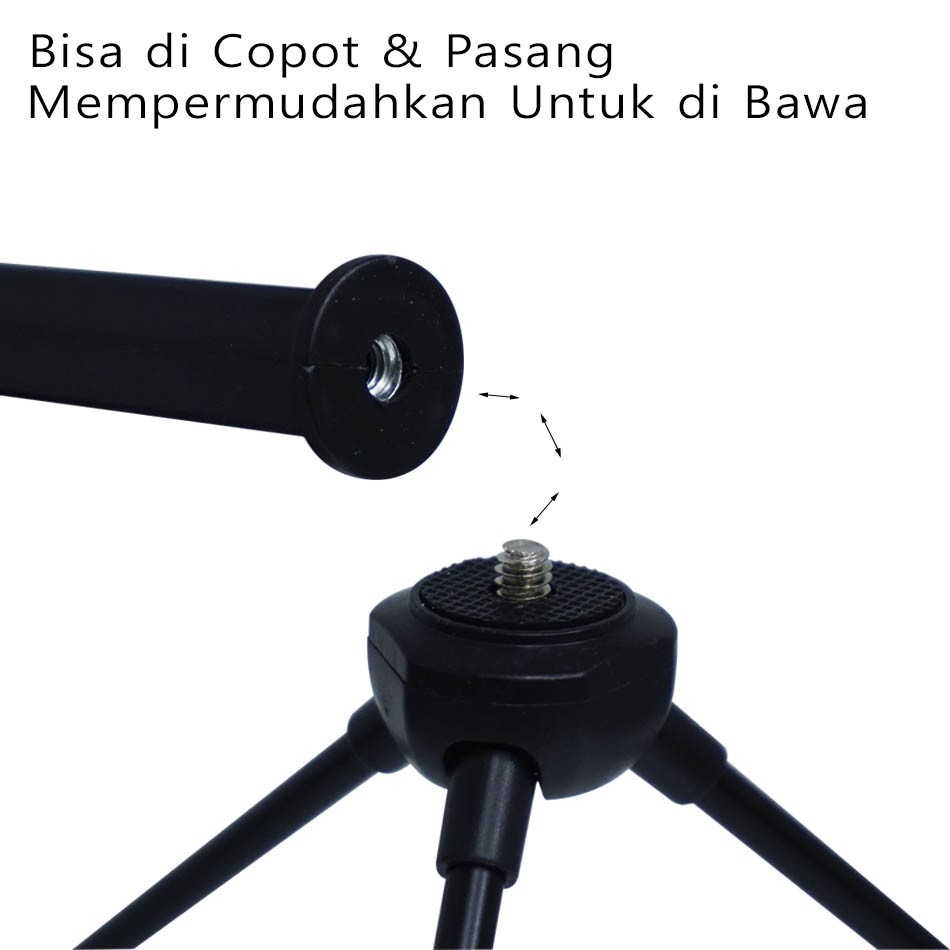 TERMURAH Tripod HP Handphone Mini Mobile Tripod Plus Holder Rotary