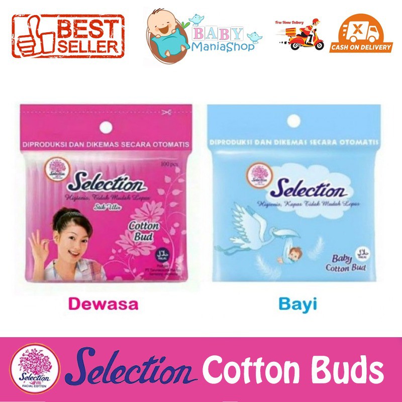 Selection Kapas Facial Cotton Round Pembersih Make Up Kapas Tipis  Bulat Kotak Cotton Bud Bayi