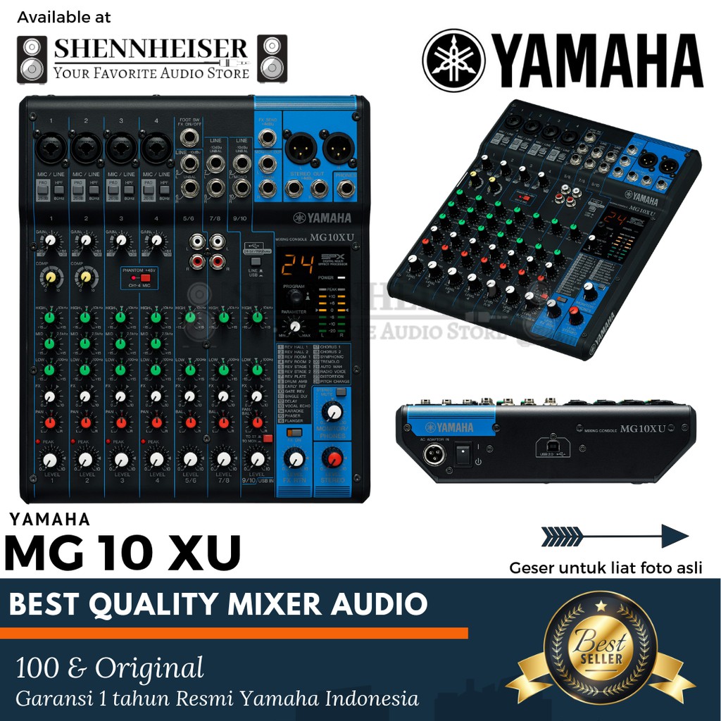 Mixer Yamaha Mg 10 Xu Original Garansi Resmi Yamaha Indonesia Shopee Indonesia