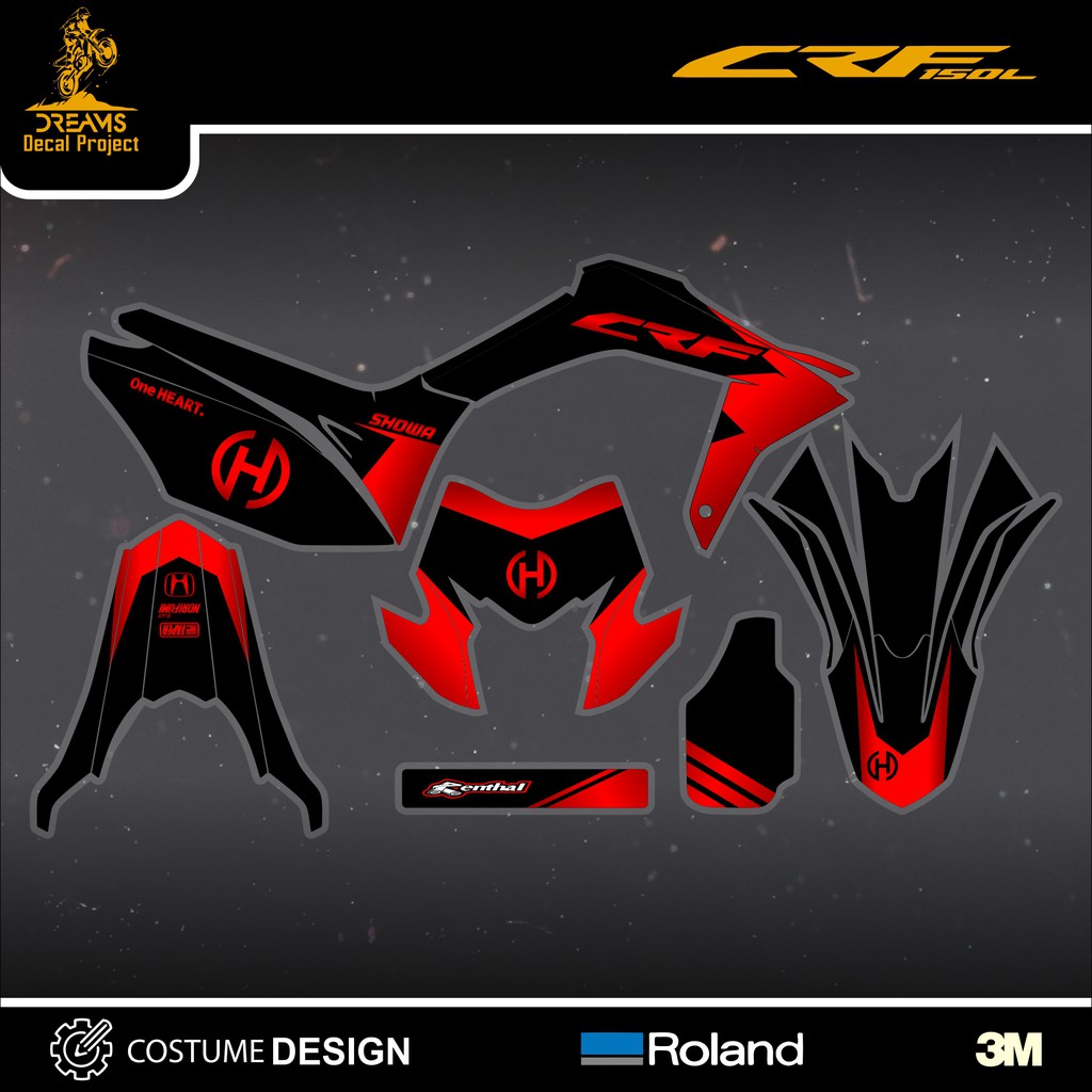 Decal CRF 150L Red Honda