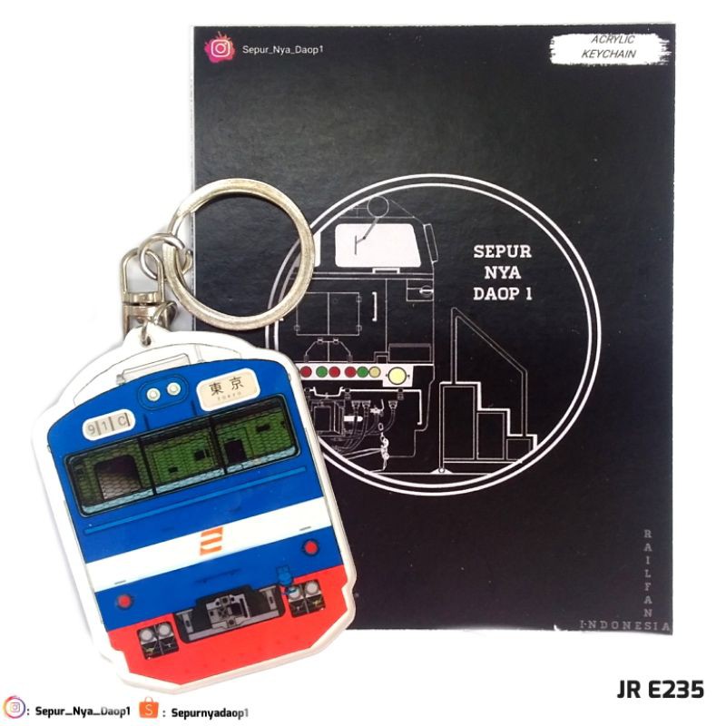 Gantungan Kunci KRL JR103 biru