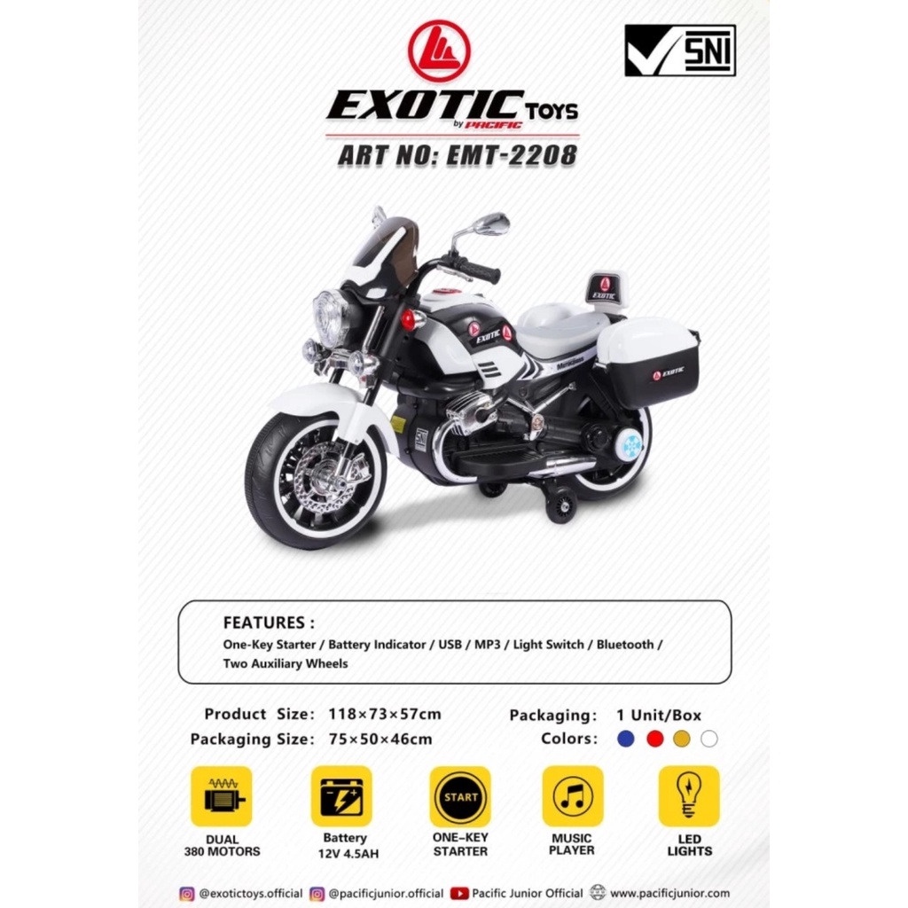 MOTOR AKI MAINAN ANAK EXOTIC EMT 2208