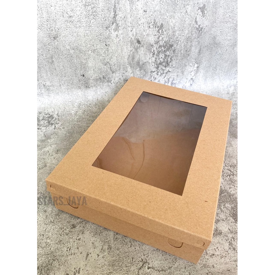

Box Kraft Mika 35x25x8 cm, Kotak Kraft Mika, Packaging , Box Jendela BM 352585