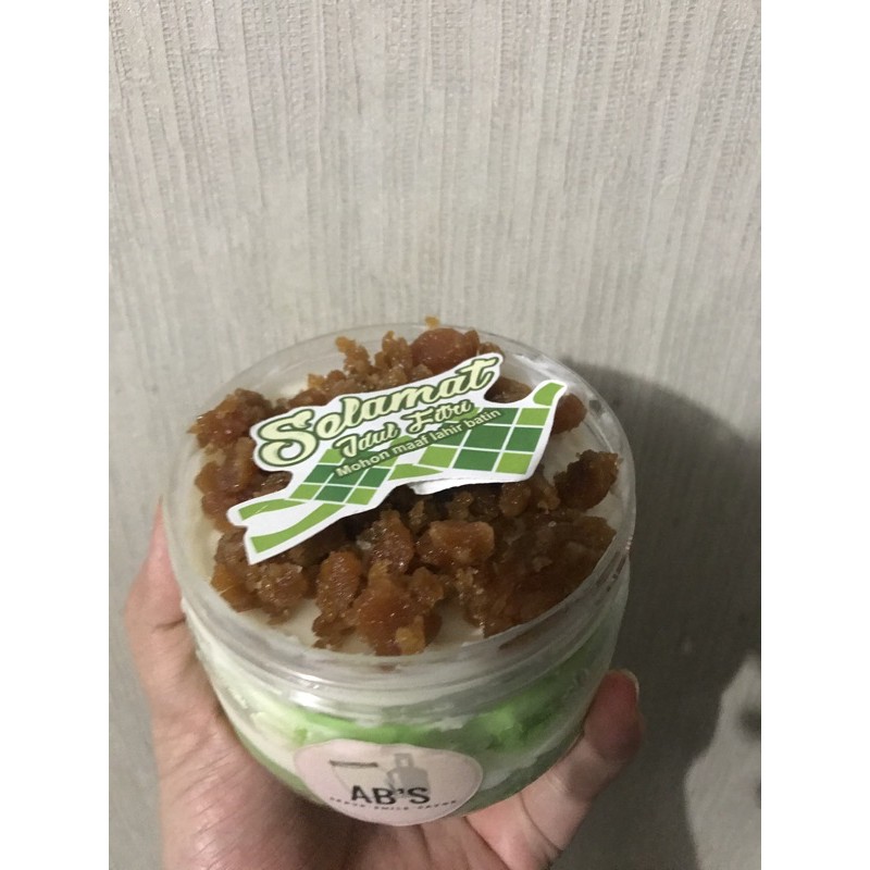 

pandan cake in jars