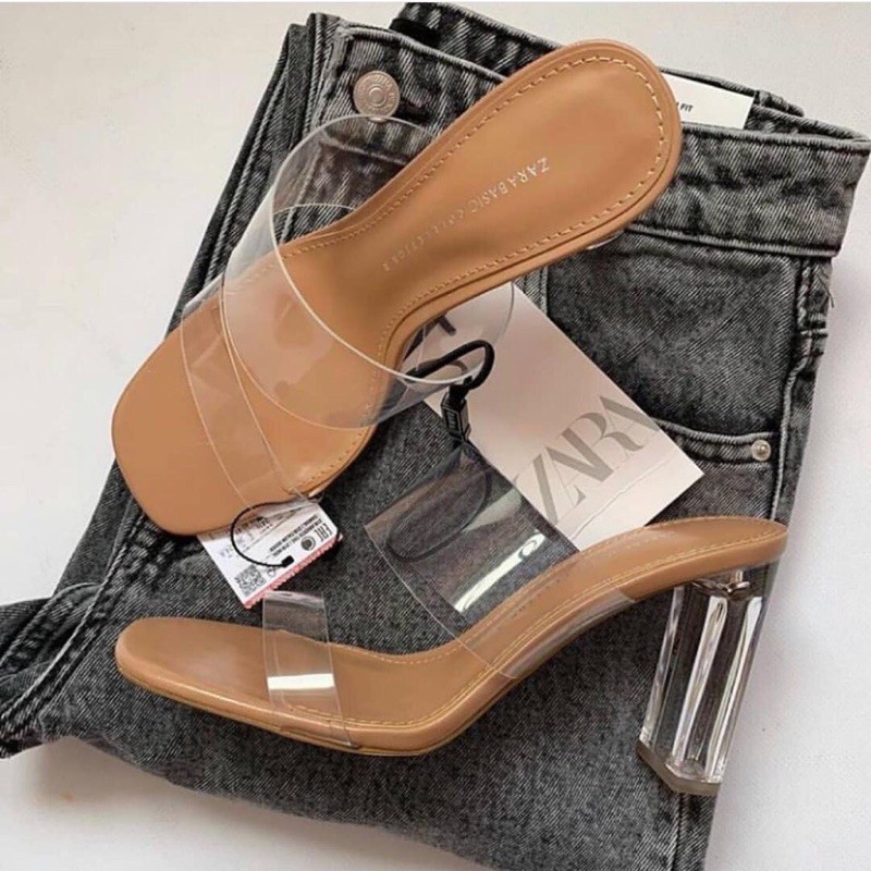 zara transparant heels 9cm