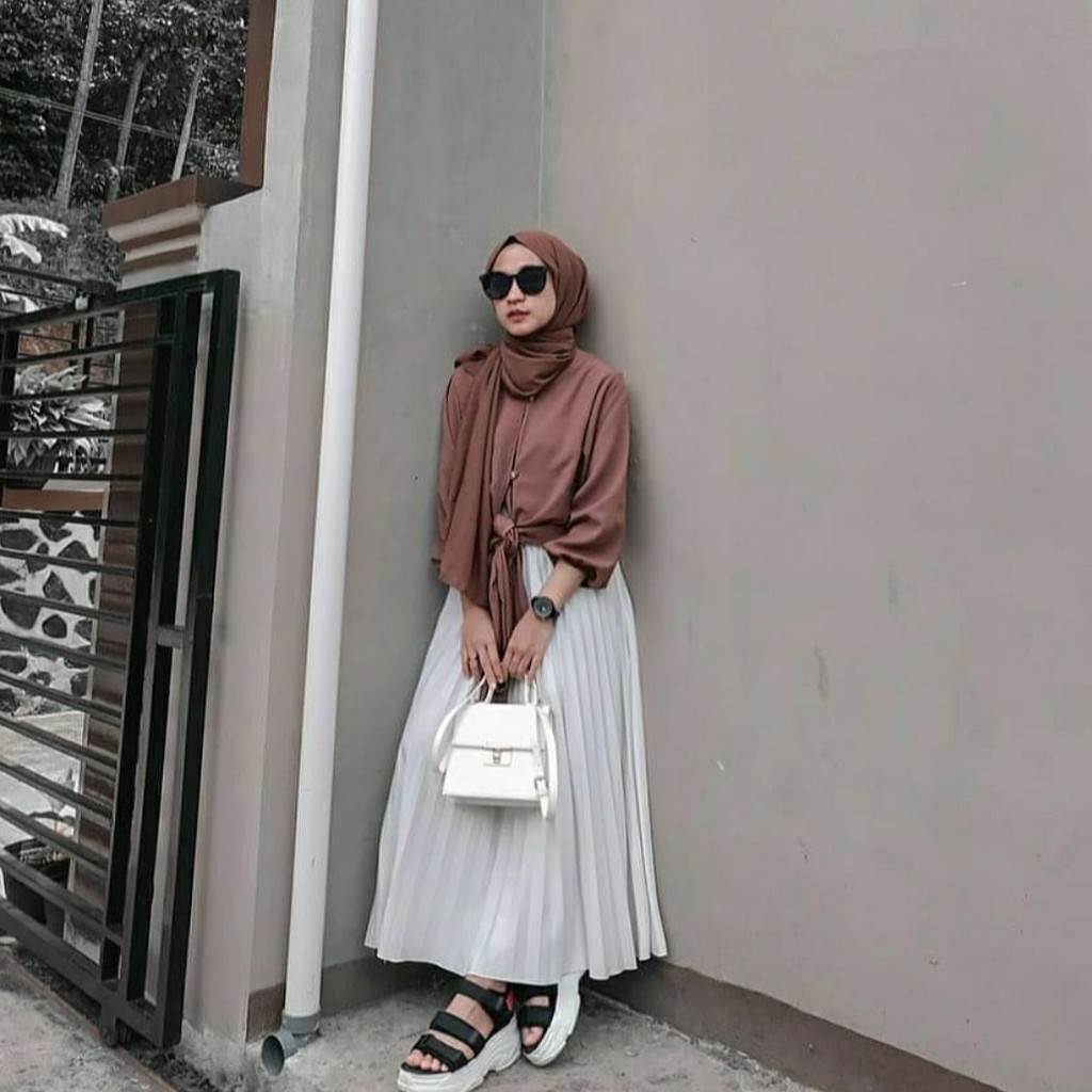 Rok Plisket Premium Import / Rok Plisket Panjang Mayung / Rok Plisket Pleated Mayung