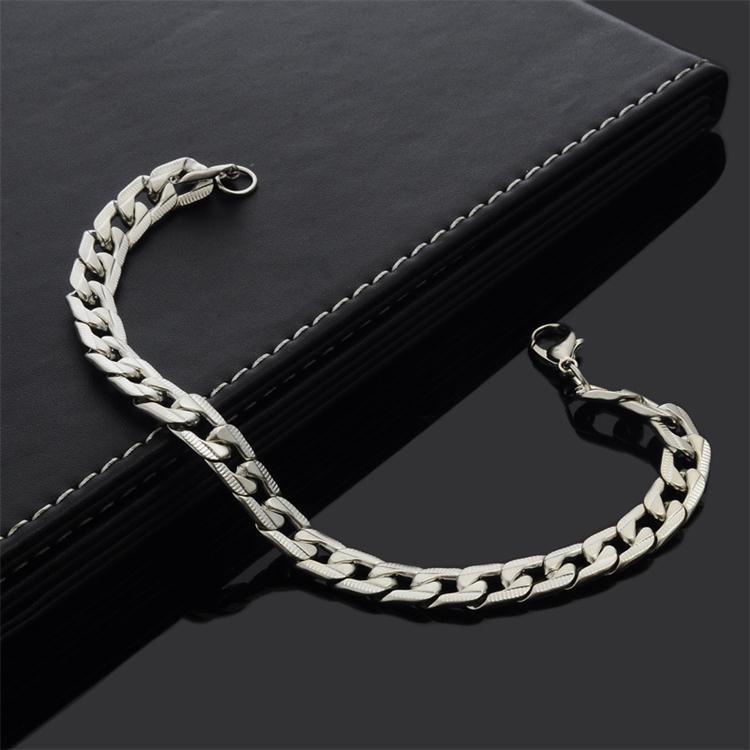 Gelang Rantai Rumbai Tebal Bahan Stainless Steel Titanium Untuk Pria Dan Wanita