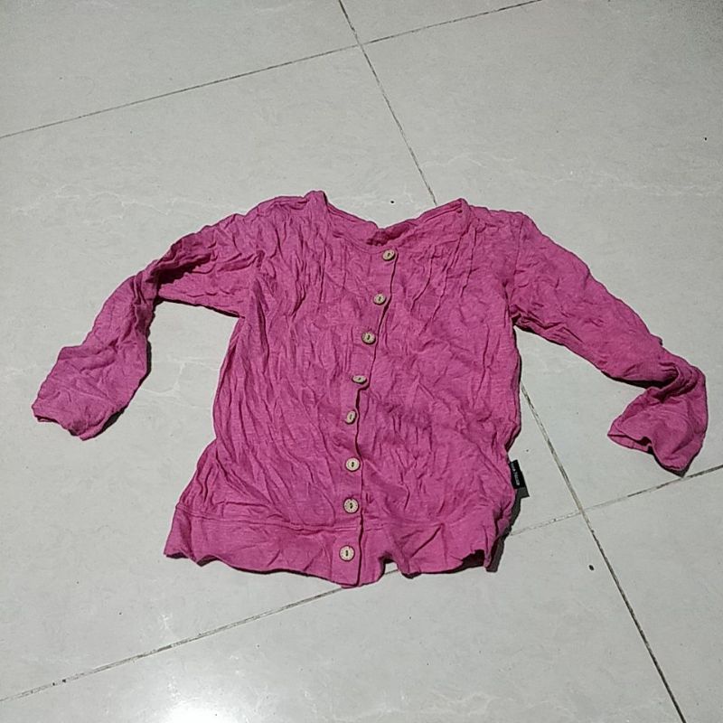 preloved Anna Nicola outer lengan panjang pink 3 4 tahun 110 outwear