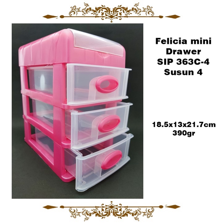 Rak Laci/MIni Drawer Felicia SIP 363C-4 Susun 4