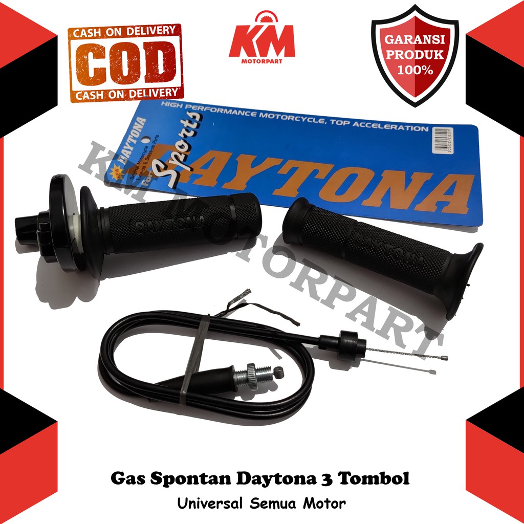 Gas Spontan Daytona Polos Universal Murah Nmax Aerox R15 Vixion R25 Scoopy Beat Vario Lexi