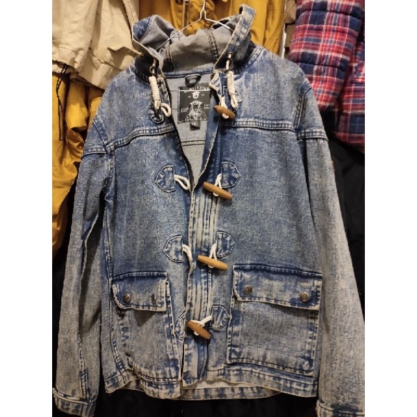 Jaket parka jeans biru
