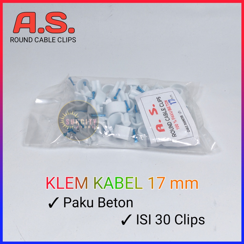 AS Klem Kabel / Klip Kabel Murah isi 30 Pcs