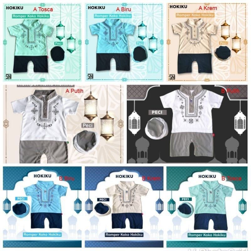 0-24m,BAJU JUMPER ROMPER LEBARAN ANAK BAYI BABY COWOK LAKI,BAJU KOKO ANAK BAYI BABY LAKI COWOK-1