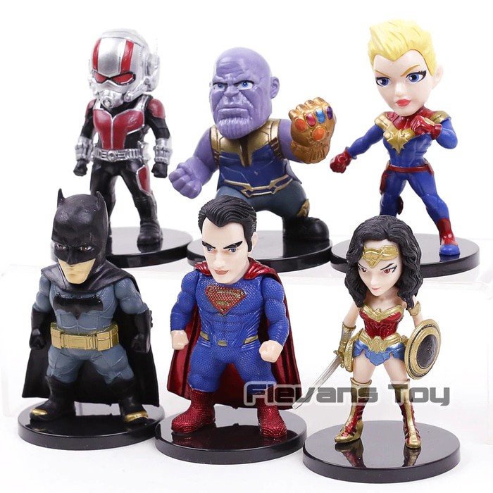 Figure Superhero Marvel DC Set 6