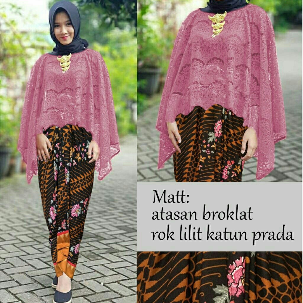 HCL KEBAYA MODERN ORCI PINK / SETELAN KEBAYA MURAH