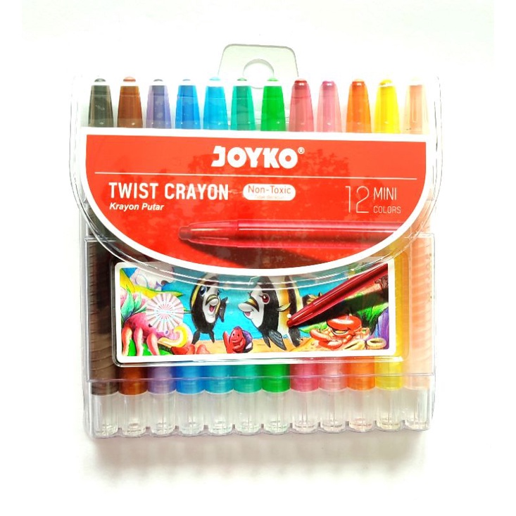

RK Crayon Putar Mini 12 Warna Joyko TWCR-12Mini Twist Crayon