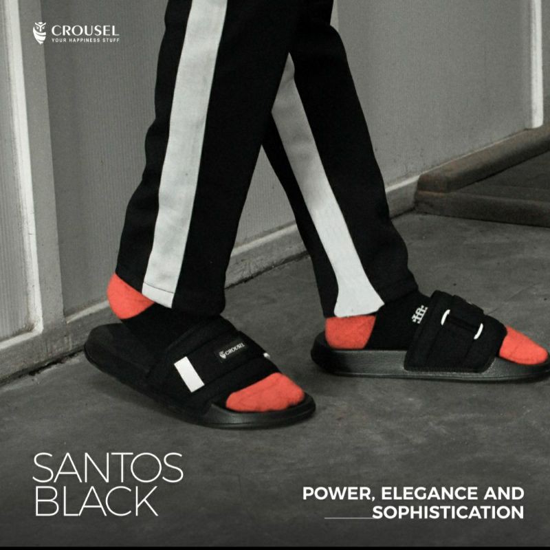 Crousel Sandal slop Casual \ Unisex - Santos Black-6