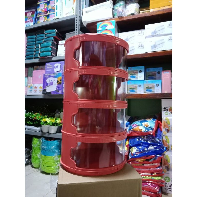 TEMPAT LAUK 4 SUSUN / TEMPAT PENYIMPANAN LAUK 4 SUSUN ULIR / STORAGE DISH COVER)/TUTUP WADAH SAJI