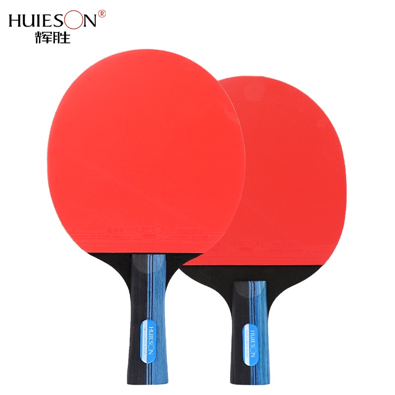 Huieson S300 S600 2pcs Raket Tenis Meja 5 Bahan Kayu 2 Mata Pisau Karbon Karet Elastis