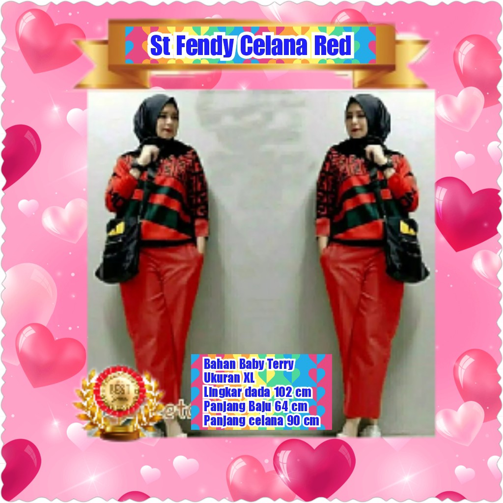 ST FENDY CELANA / SETELAN WANITA MUSLIM /TERBARU /TERPOPULER