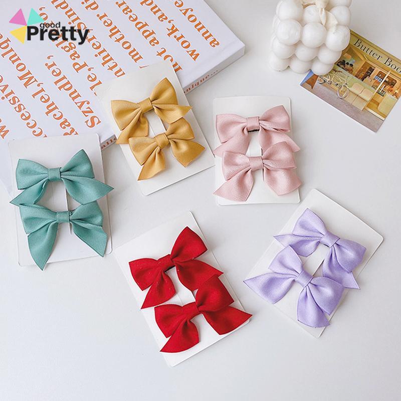 2pcs/set Jepit Rambut pita anak Perempuan model korea / jepitan rambut pita lucu anak model korean - PD