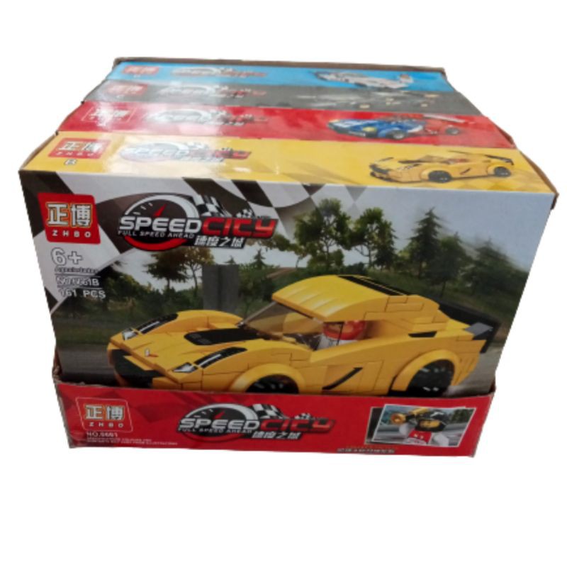 MAINAN LEGO BRICK GAME SEDAN FORMULA SPEED CITY 6661