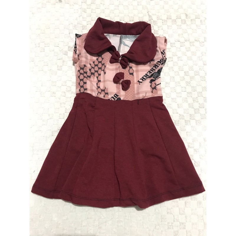 PRELOVED dress/baju/rok/terusan burberry maroon